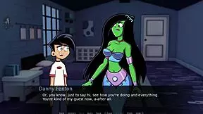 Danny Phantom's eco-friendly green handjob