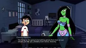 Danny phantom gets a green handjob in amity park?
