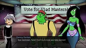 Danny phantom gets a green handjob in amity park?