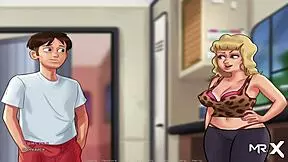 summertimesaga - milf shows tits to babe