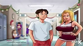 summertimesaga - milf shows tits to babe