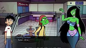 Danny phantom gets a green handjob in amity park?