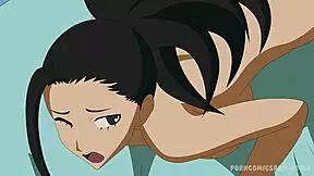 Uh, My Hero Academia parody got Momo animation in hardcore anime hentai sex