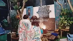 Tatang thrusts deep into my pussy, feels so good.