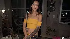 slutty step-sister says, 'big dick step-bro blackmails me for cumshot.'