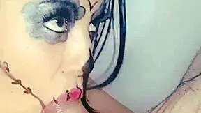 Deep Blowjob on Monster Cock