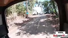 Amateur Thai teen Cherry relaxes in a hotel room