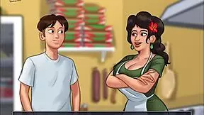 in summertime saga episode 122, the hentai cartoon features big ass scenes