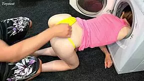 She Got Stuck In Washing Machine First Time On Purpose