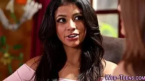 Do you want to see this petite teen squirt in lesbian action?