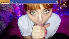 Deepthroat action with facial finish