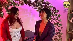 I-I gave a massage that turned into a delicious bisexual fuck with scissoring!