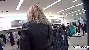 Gorgeous czech cutie is seduced in the supermarket and poked in pov