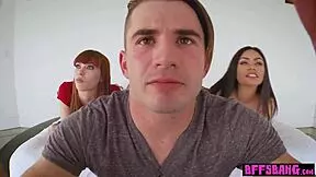 Teen gamer bffs fuck and play together