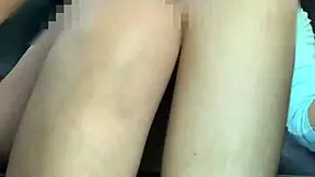 Latina prostitute lets record to pay taxi in outdoor car