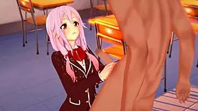 guilty crown - teen 18+ inori yuzuriha gets creampied - 3d hentai animation