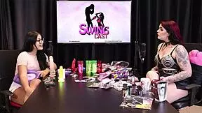 Penile ring gives pleasure by holding blood in the dick for Rai Dobler in sheer red lingerie.