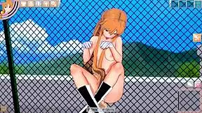 Uh, playin’ this hent game Koikatu with Asuna from SAO, so cool!