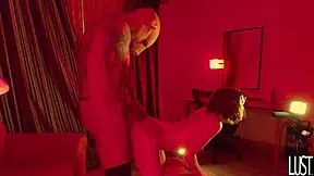 Petite teen's demonic doll anal play