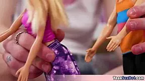 Cute stepdaughter had a nasty idea while playing and we agreed to fulfill her fantasy