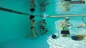 I Can't Believe the Wild Group Sex Underwater with Eva Sasalka and Friends in a Steamy 4some!