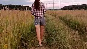 Public anal with a perfect body slut, brunette blowjob and cumshot 😏