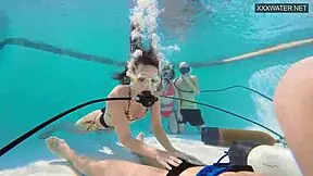 I Can't Believe the Wild Group Sex Underwater with Eva Sasalka and Friends in a Steamy 4some!