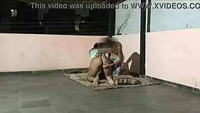 my friend's son sneaks onto the terrace and fucks me, i moan quietly so she doesn't hear