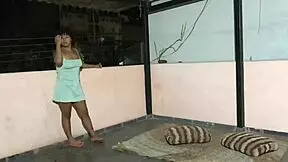 my friend's son sneaks onto the terrace and fucks me, i moan quietly so she doesn't hear