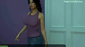 a lot of cum sprayed on my step sister's face