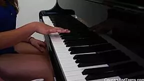 brunette student fucks her teacher