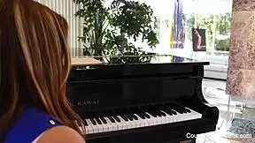 brunette student fucks her teacher