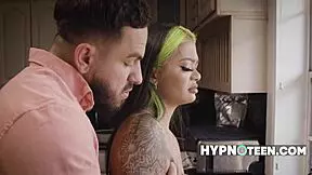 Hypnoteen 18+ - Petite Teen Used One Last Time To Pay Stepdad's Debt With Intense Sideways Sex