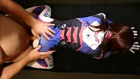 Overwatch Cosplay - Tiny 18+ D Va Moans On Super Thick Cock And Gets No Mercy From Somegirth