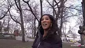 Hey, watch this ebony bombshell roll eyes at pickup orgasm?