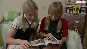 Lesbian Babe Rides The Strap-On Dildo