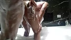 Group banging in motel bathtub with a married woman, focusing on her big ass and hardcore assfucking.