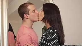 young courtesans parish getting orgasm and cumspray in lingerie