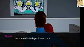 My New Family 82: Redhead's Big Tits In Wild Cartoon Action