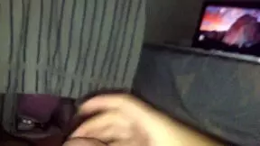 My husband jerks off while I get slammed hard in the ass! How wild is this big cock action?