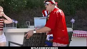 stepfamily threesome on fourth of july