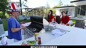 stepfamily threesome on fourth of july