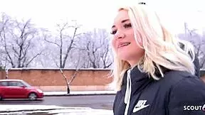 Blonde Teen 18+ Marilyn Deepthroats Monster Cock!