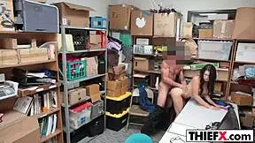 i caught this teen thief in the garage and punished her with my big cock for stealing