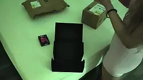 Trying new condom and toys