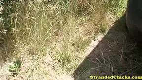 Hitchhiking Teen 18+ Rubs Driver's Bulge in Wild Public POV Encounter!