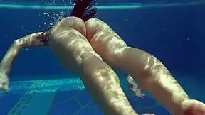 Kittina's outdoor pool striptease revealed