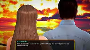 Blonde MILF engages in homemade family game with erotic hentai elements.