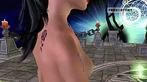 I watchin this animatd 3D cartoon of an Indian teen in sexy poses, oh man, it's so hot!