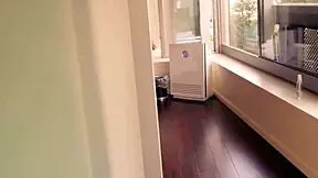 pov with young aupair getting sprayed